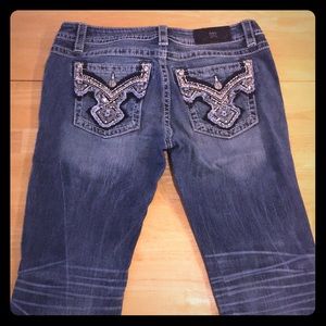 MissMe bootcut midrise distressed jeans